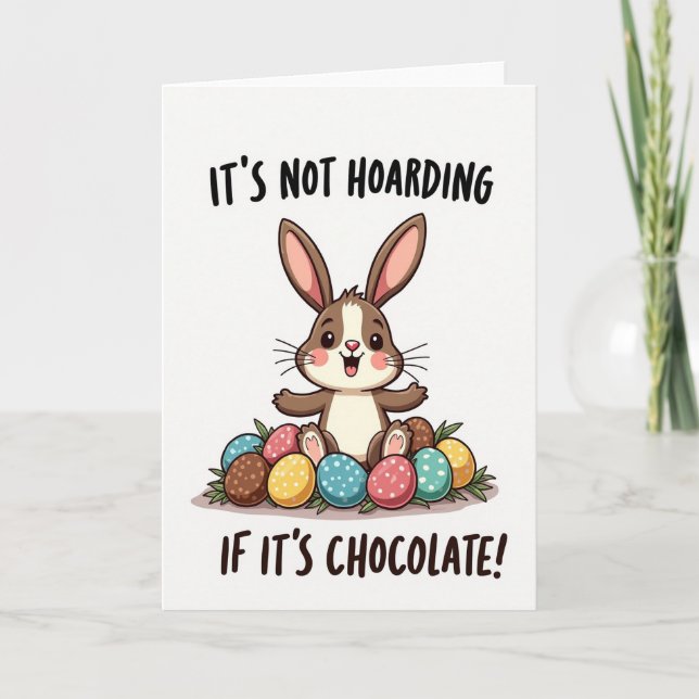 Carte Joyeuse de Lapin et de Friandises (Devant)