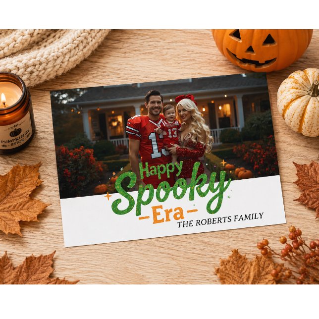 Carte joyeuse de l'ère Spooky, carte photo Hallowe (Créateur téléchargé)