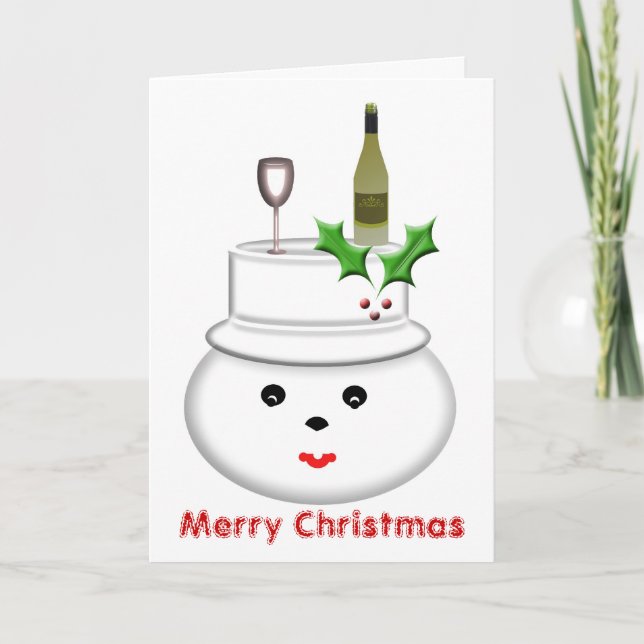 Carte Joyeuse de Noël de Snowman (Devant)