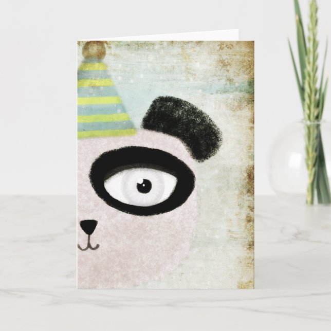 Carte Joyeuse fête d'anniversaire Panda Bear Japon Art I (Devant)