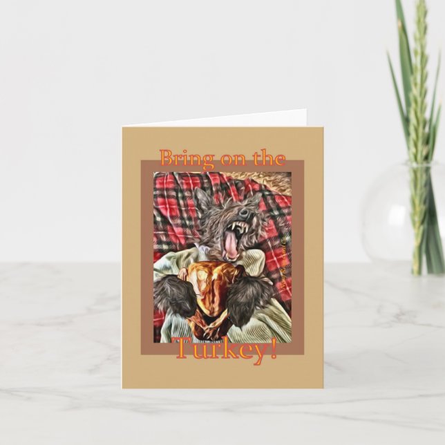 Carte Joyeuse fête de la dinde (Devant)