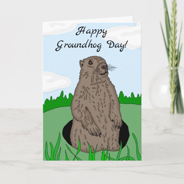 Carte Joyeuse fête de la marmotte  (Devant)