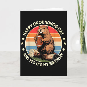 Carte Joyeuse Fête de la Marmotte de Football Et Oui C'e