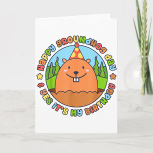 Carte Joyeuse fête de la marmotte et oui c'est ma fête d