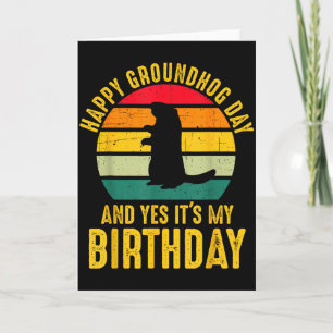 Carte Joyeuse fête de la marmotte et oui c'est mon anniv