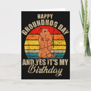 Carte Joyeuse Fête de la Marmotte Et Oui C'est Mon Anniv