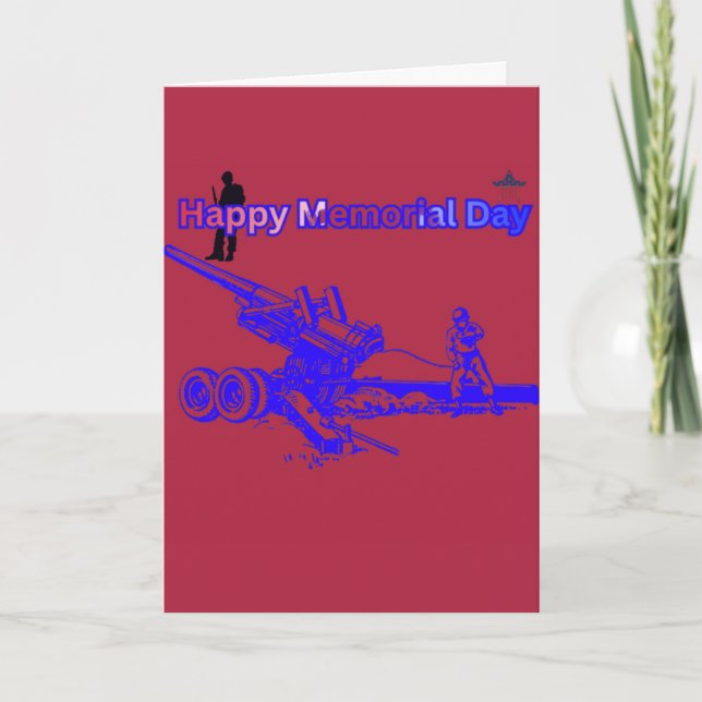 Carte Joyeuse fête de la mémoire cramoisie  (Devant)
