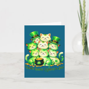 Carte Joyeuse fête de la Saint-Patrick chat conception p