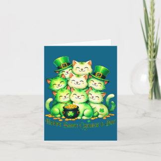 Carte Joyeuse fête de la Saint-Patrick chat conception p