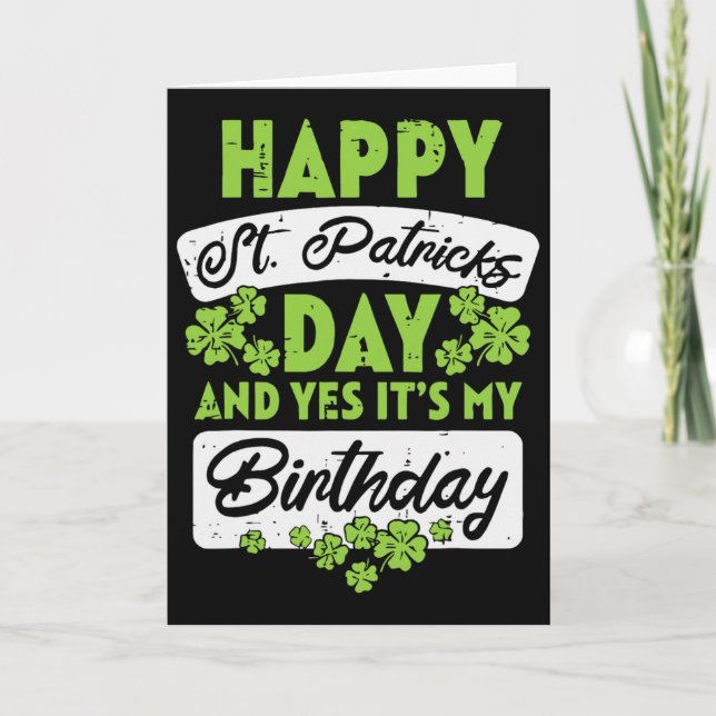Carte Joyeuse Fête De La Saint-Patrick Et Oui C'est Mon  (Devant)