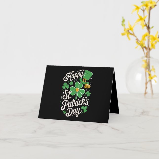 Carte Joyeuse fête de la Saint-Patrick Patrimoine irland (Fleur jaune)