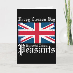 Carte Joyeuse Fête de la Trahison Ingrats Paysans Coloni