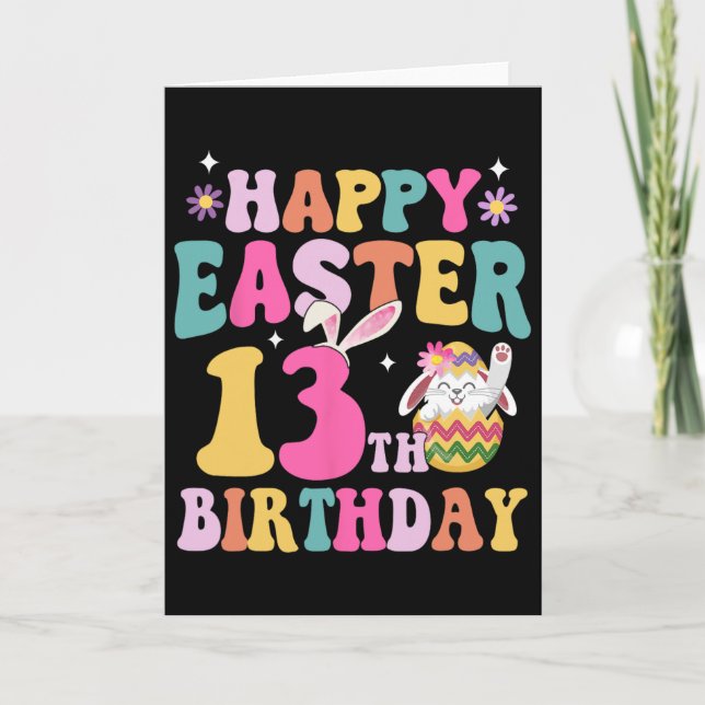 Carte Joyeuse fête de Pâques 13 ans fille 13e anniversai (Devant)