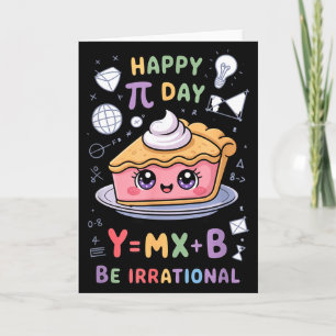 Carte Joyeuse Fête de Pi Pizza Mathématiques Nerd Drôle