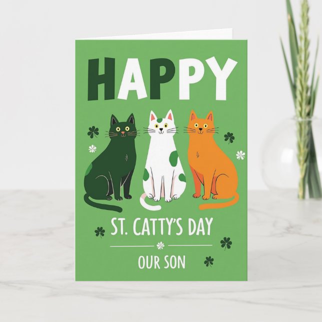 Carte Joyeuse Fête de Ste Cattys Fils (Devant)