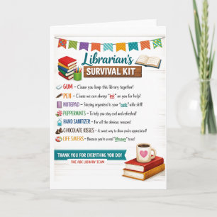 Carte Joyeuse Fête des bibliothécaires scolaires   Merci