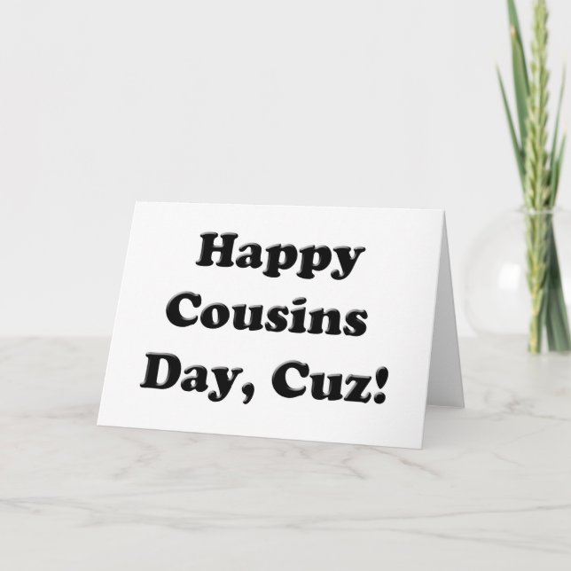 Carte Joyeuse fête des Cousins (Devant)