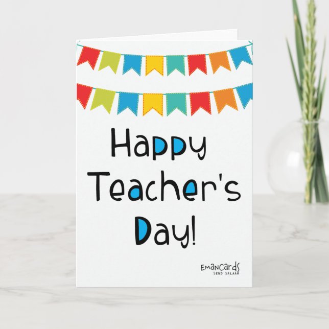 Carte Joyeuse Fête des Enseignants (Devant)