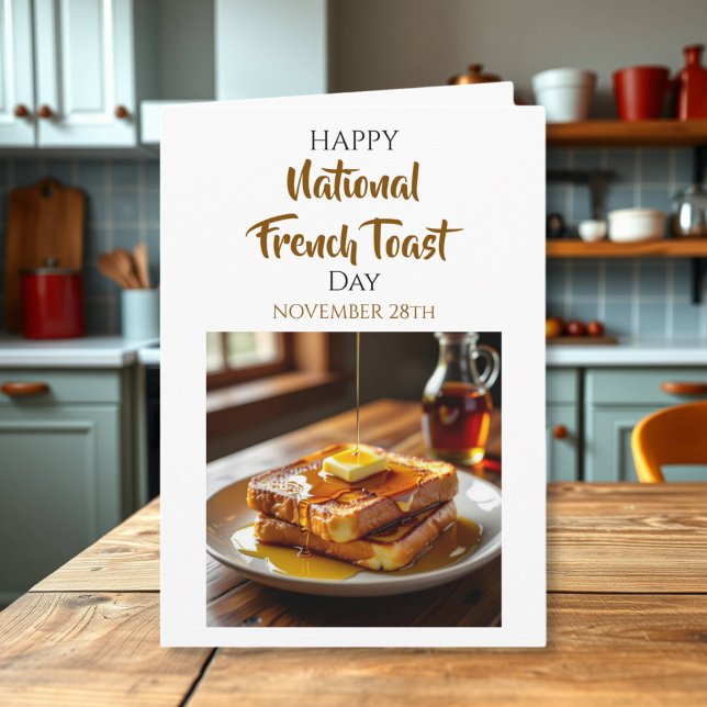 Carte Joyeuse fête des French Toast | 28 novembre (Créateur téléchargé)