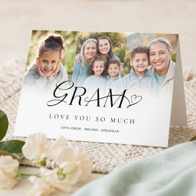 Carte Joyeuse Fête des Grands-Parents Meilleure Mémé Col (Happy Grandparents Day Best Gram Ever Collage Card)