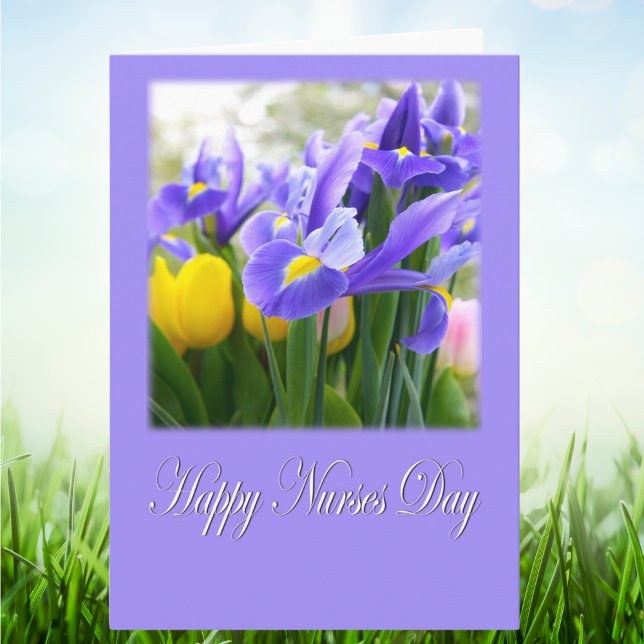 Carte Joyeuse Fête des Infirmières Iris Pourges et Tulip (Créateur téléchargé)