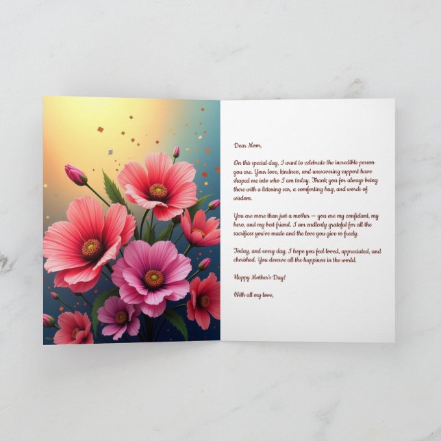 Carte Joyeuse fête des Mères  (Intérieur)