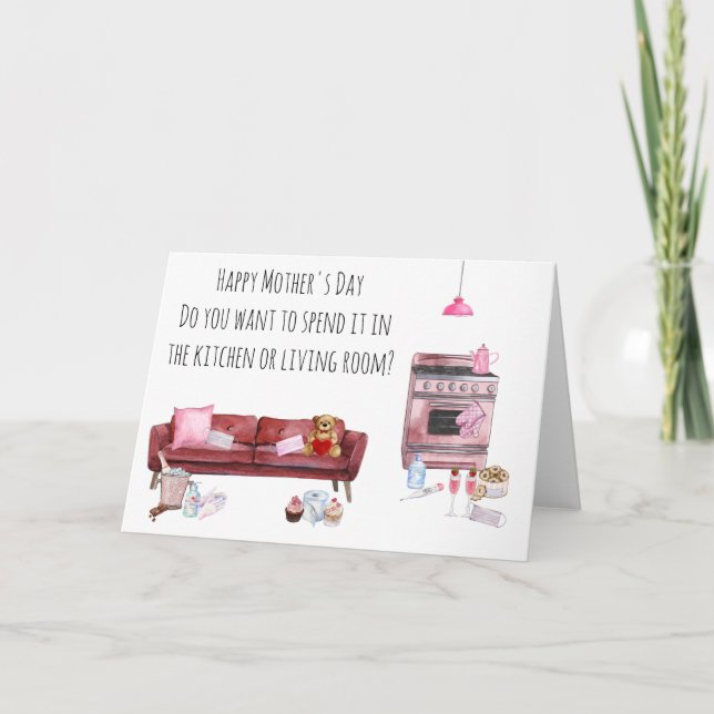 Carte Joyeuse fête des Mères 2021  Quarantaine Restez à  (Devant)