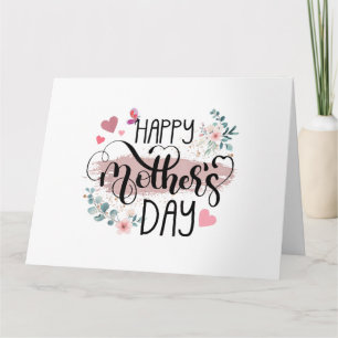 Carte Joyeuse fête des Mères 2025 Fleurs mignonnes pour