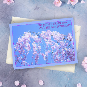 Carte Joyeuse Fête des Mères à la Belle-Sœur Cerisier en