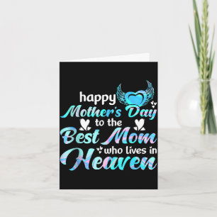 Carte Joyeuse fête des mères à la maman qui vit au ciel