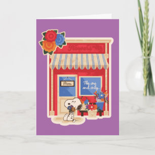 Carte Joyeuse fête des Mères   Boutique de fleurs Snoopy