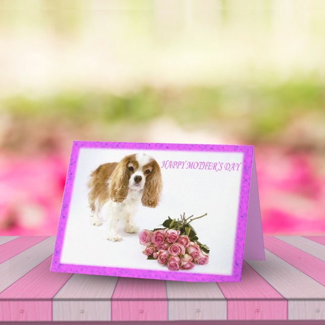Carte Joyeuse Fête des Mères Cavalier avec Bouquet de Ro (Créateur téléchargé)