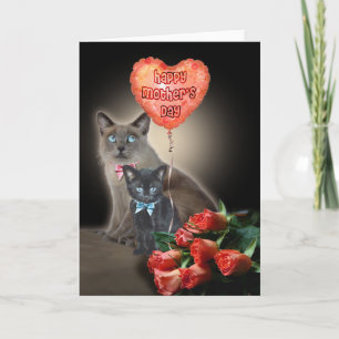 Carte Joyeuse fête des Mères Chats 