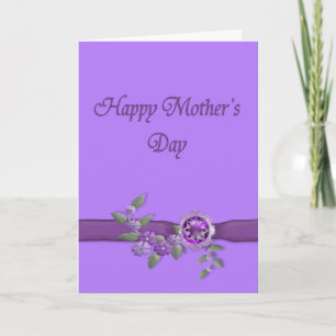 Carte Joyeuse fête des mères dans le violet