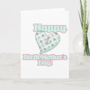 Carte Joyeuse fête des mères de famille Coeur de ruban