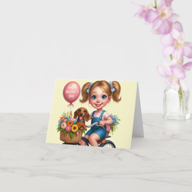 Carte Joyeuse fête des mères de la part de la fille (Orchidée)