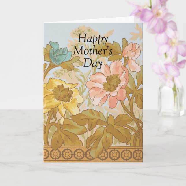 Carte Joyeuse Fête des Mères 🌷 édition Fleurs Art (Orchidée)