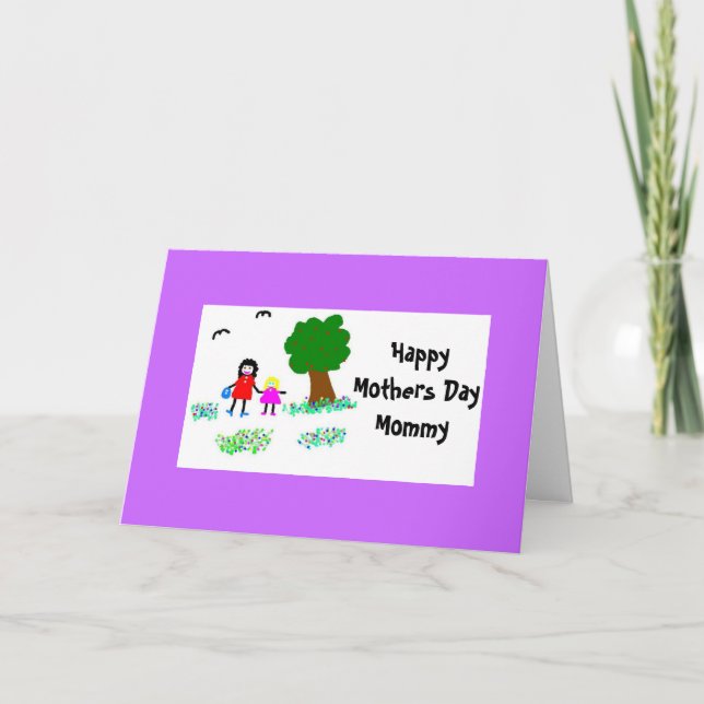 Carte Joyeuse fête des mères maman (Devant)