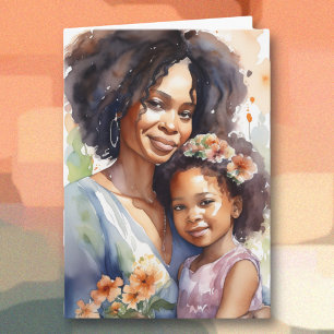 Carte Joyeuse fête des mères Maman la plus douce jamai