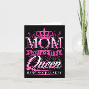 Carte Joyeuse Fête des mères Maman Tu es la Reine Pink G