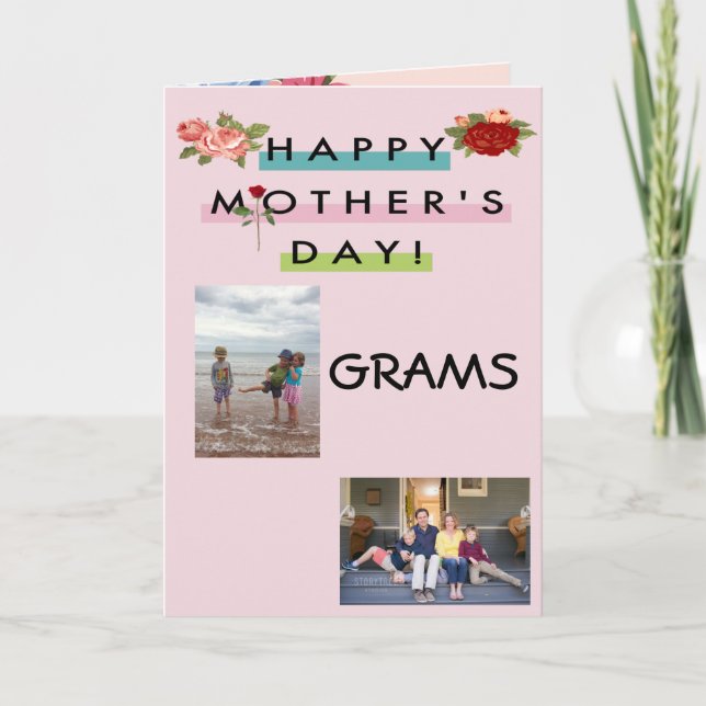 Carte Joyeuse fête des Mères Mamie ! (Devant)