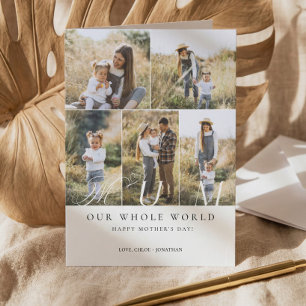Carte Joyeuse fête des Mères Meilleure Maman du Monde Co