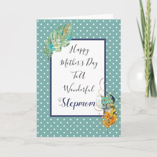 Carte Joyeuse fête des mères Merveilleuse belle-mère Plu (Devant)