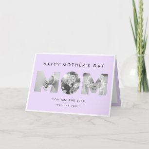 Carte Joyeuse Fête des Mères Minimaliste Moderne Photo M
