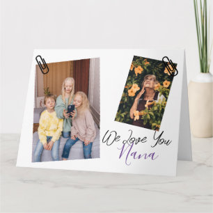 Carte Joyeuse fête des mères, nana, grand-mère photo sim
