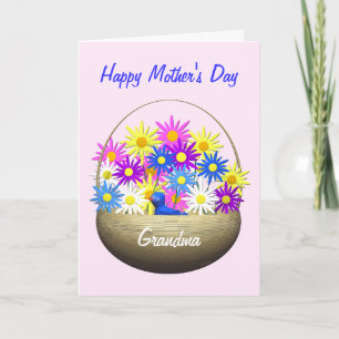 Carte Joyeuse fête des mères Panier de mamans de marguer
