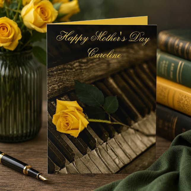 Carte Joyeuse Fête des Mères Piano (Créateur téléchargé)