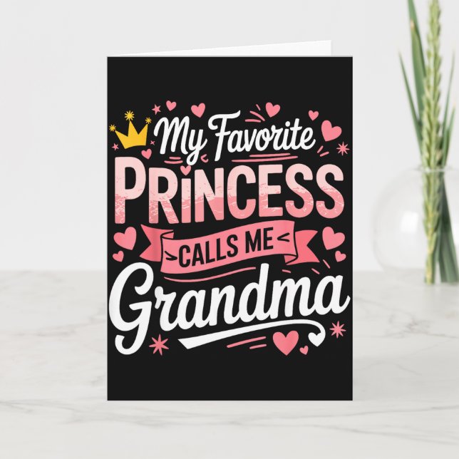 Carte Joyeuse fête des mères princesse préférée appelle  (Devant)