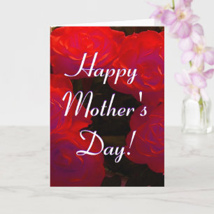 Carte Joyeuse fête des mères Roses rouges I