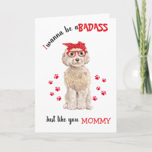 Carte Joyeuse Fête des Mères Saleuse Blonde Chienne Labr
